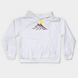 grand teton sketch Kids Hoodie